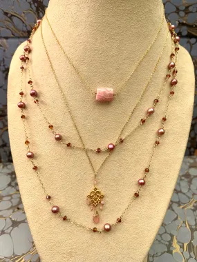 #012 Rhodochrosite layer set