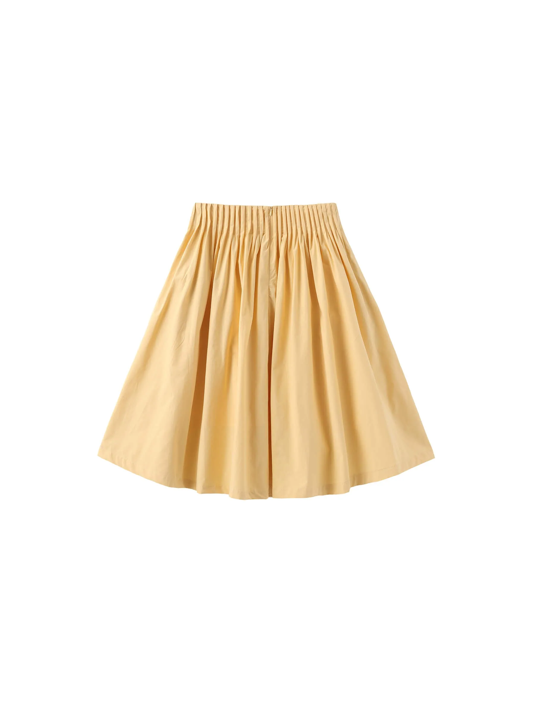 100% Cotton A-Line Midi Skirt