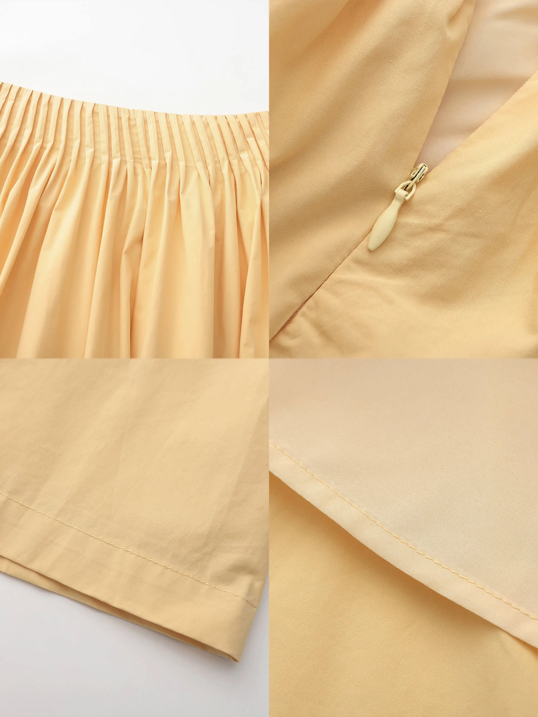 100% Cotton A-Line Midi Skirt