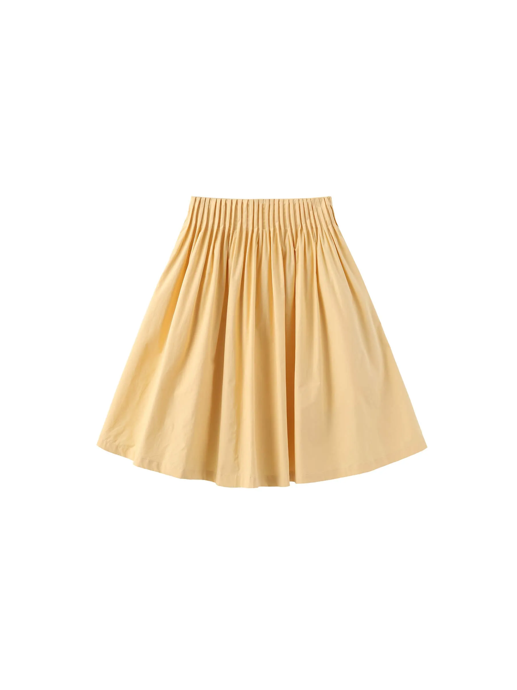 100% Cotton A-Line Midi Skirt