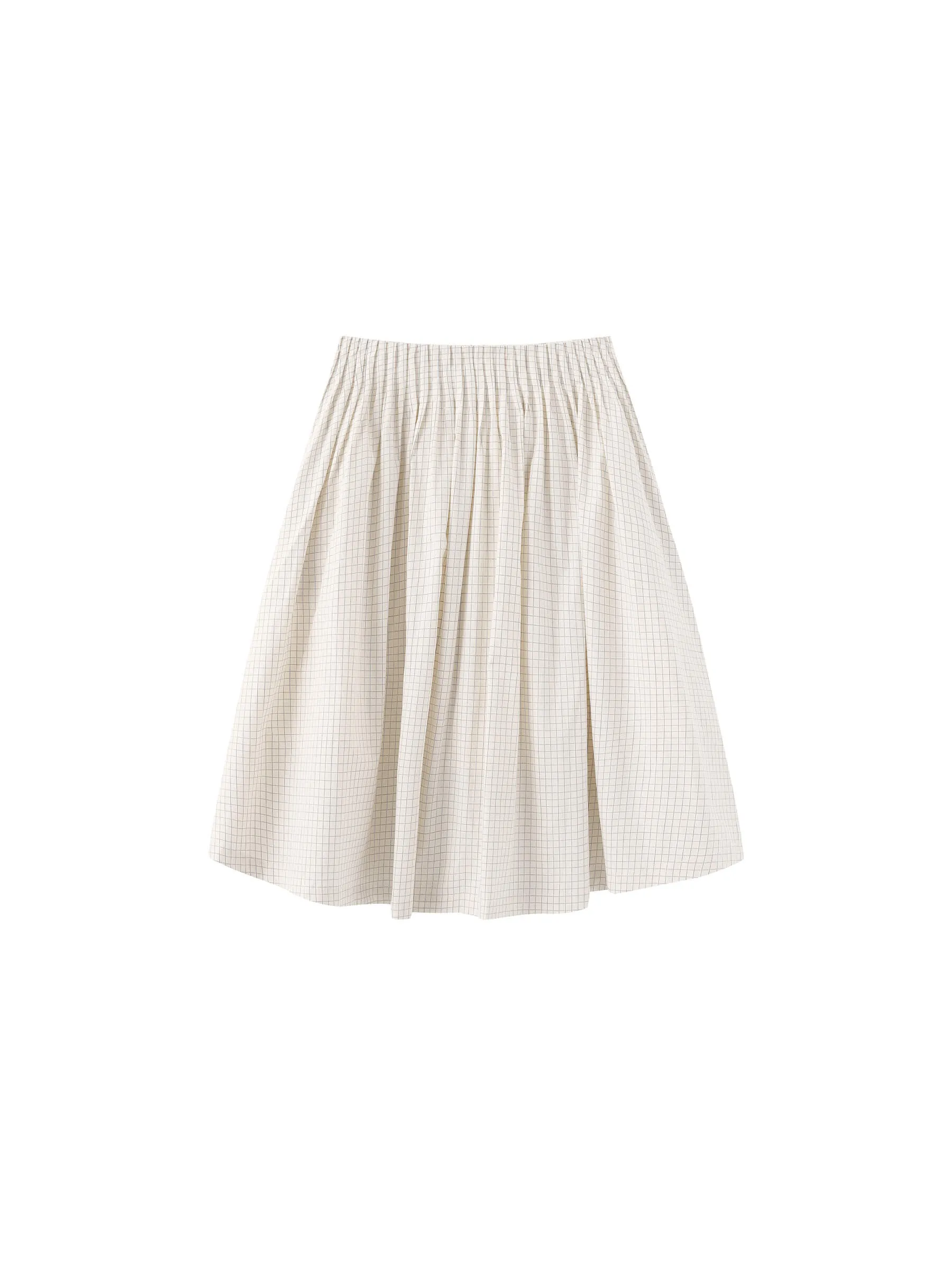 100% Cotton A-Line Midi Skirt