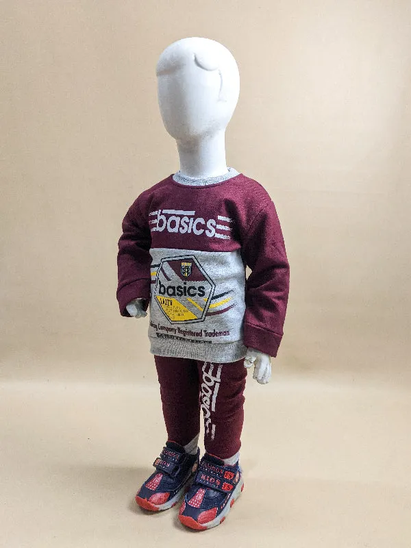 1Yr - 4Yrs Basics Maroon Suit For Kids SG BS113