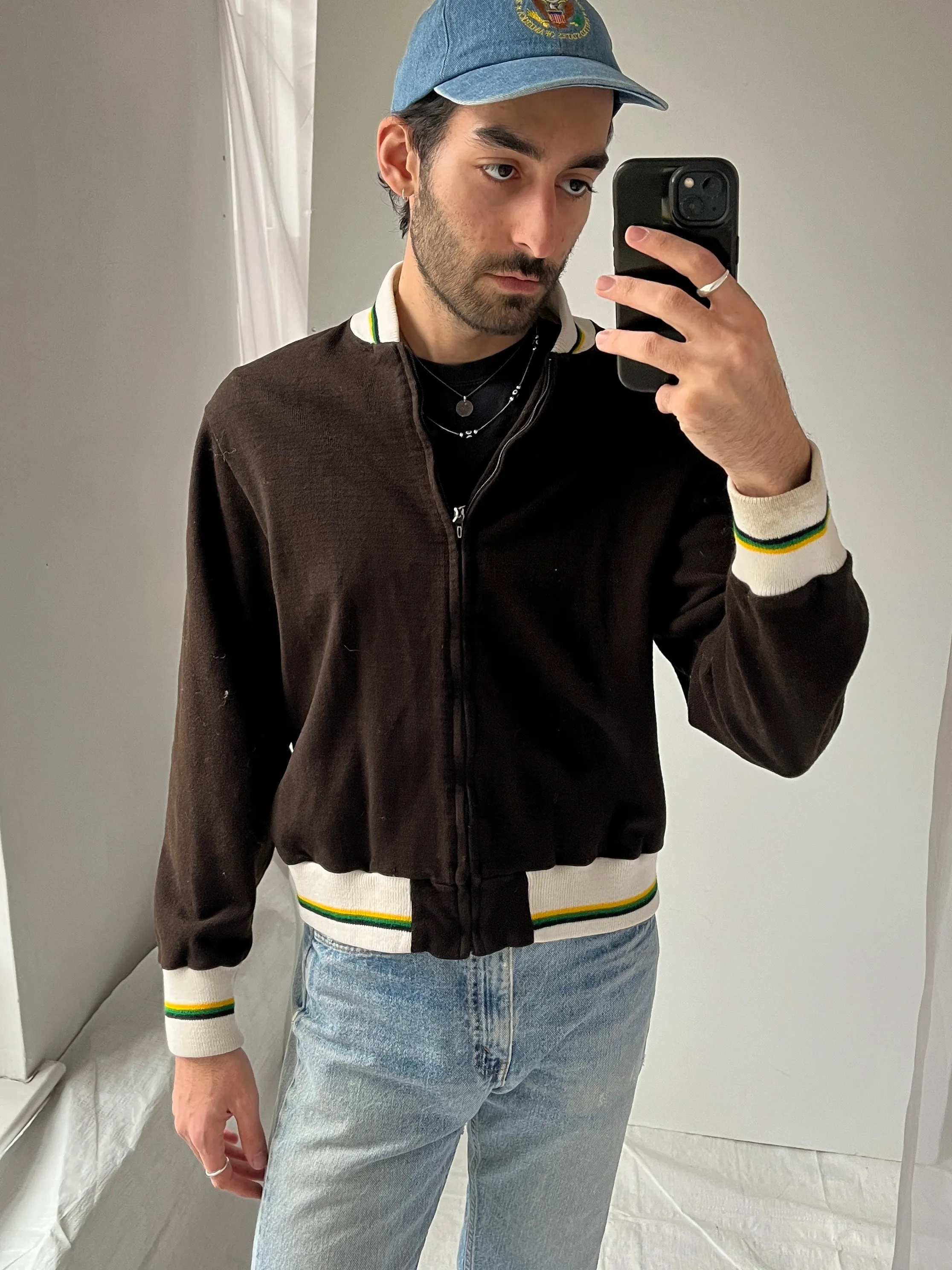 70s Brown Track Jacket