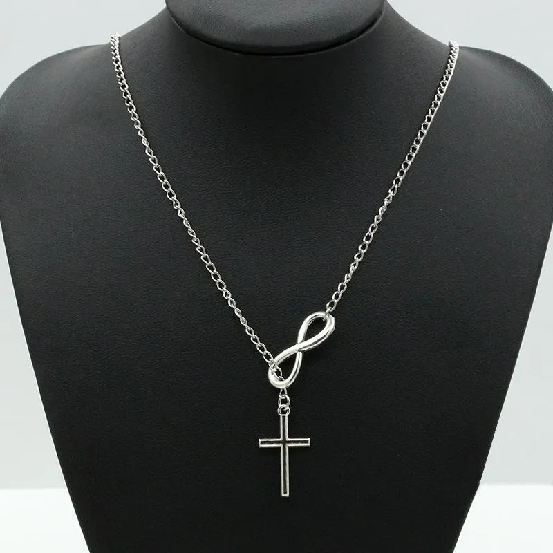 8 Words Cross Necklace For Women