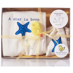 A Star Is Born Long Sleeve Romper & hat Gift Set