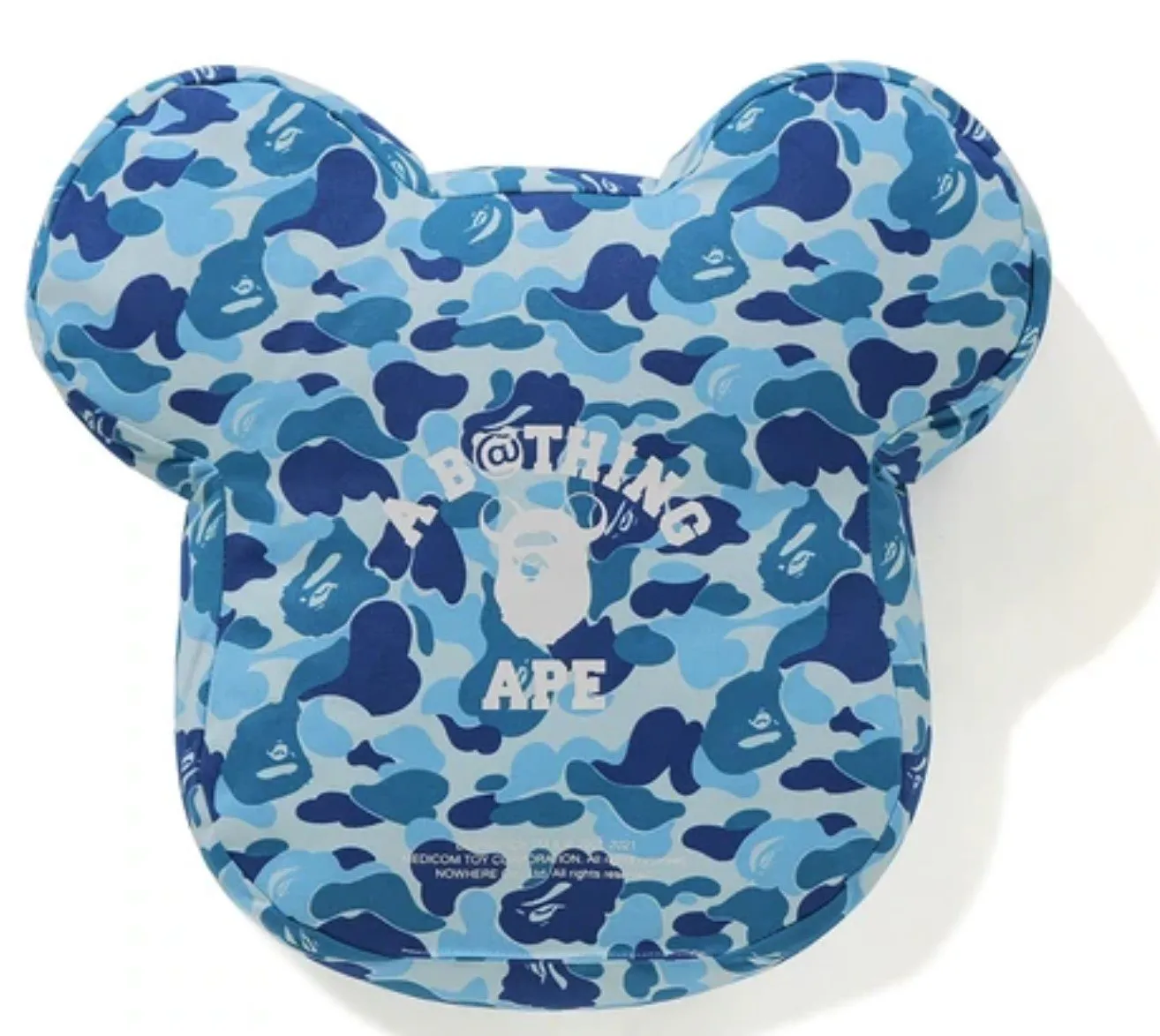 ABC Camo Be@r Cushion Blue Be@rbrick Art Object by Bape- A Bathing Ape