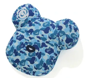 ABC Camo Be@r Cushion Blue Be@rbrick Art Object by Bape- A Bathing Ape