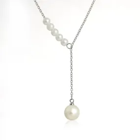 Adjustable Luxury Imitation Pearl Pendant Necklace For Women