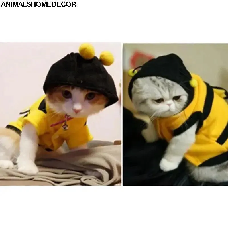 Adorable Bee-Themed Soft Fleece Pet Clothes