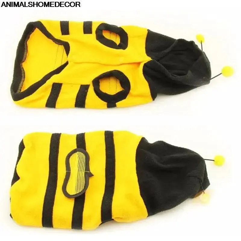 Adorable Bee-Themed Soft Fleece Pet Clothes