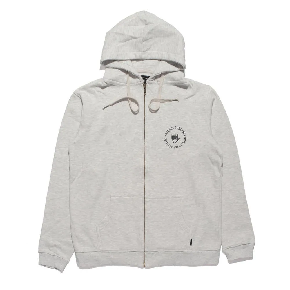 Afends Mens Distorted - Logo Zip Hood