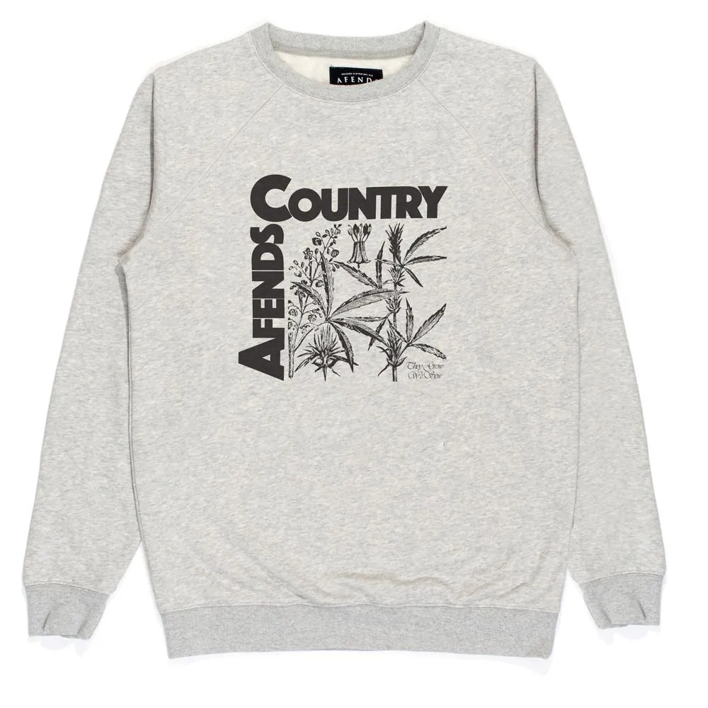 Afends Mens Grass - Raglan Crew Sweat