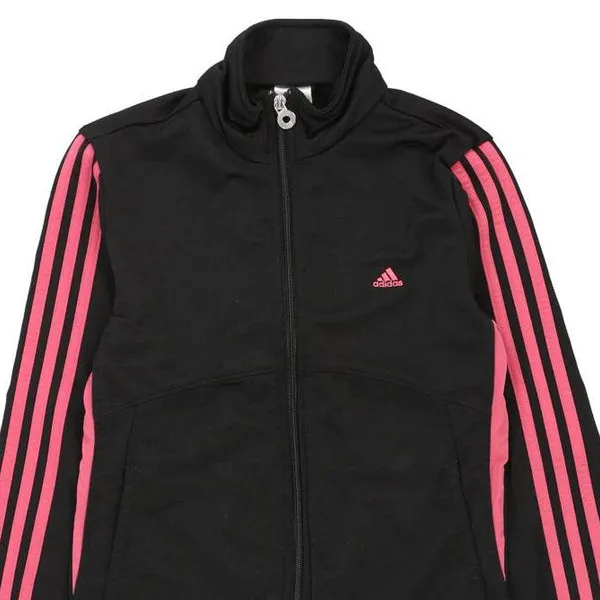 Age 12 Adidas Track Jacket - Medium Black Polyester