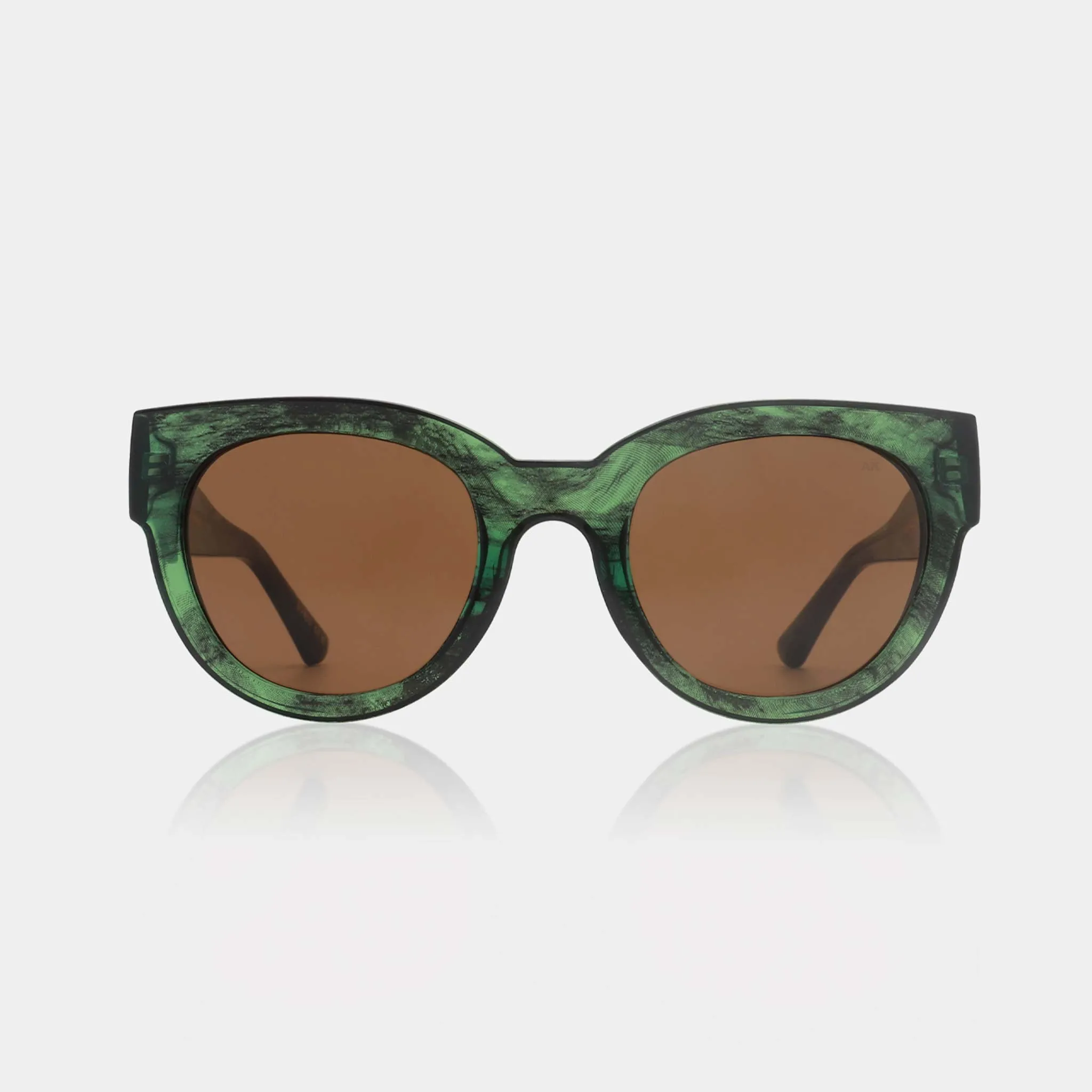 A.Kjaerbede Lilly Green Marble Transparent Sunglasses