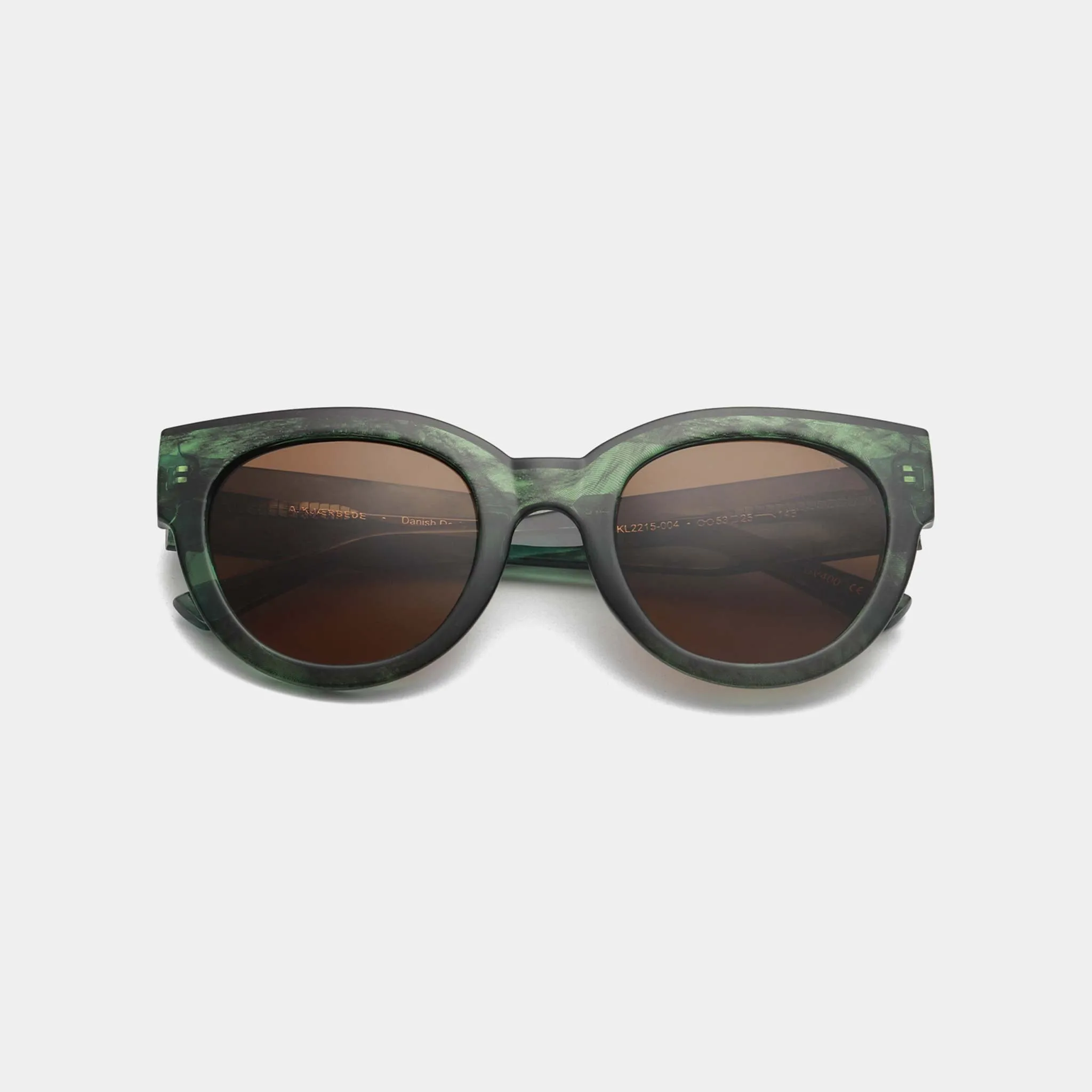 A.Kjaerbede Lilly Green Marble Transparent Sunglasses