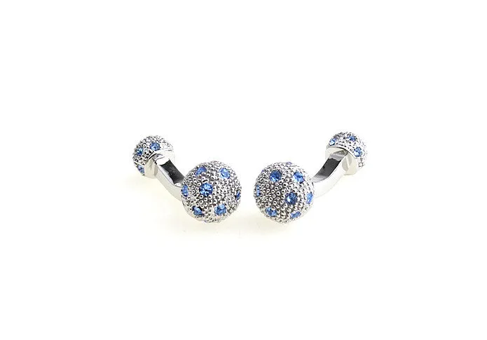 Alexander Powder Blue Rhinestone Cufflinks