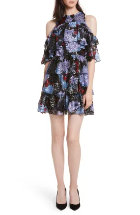 Alice & Olivia - Nichola Cold Shoulder Party Dress in Multi