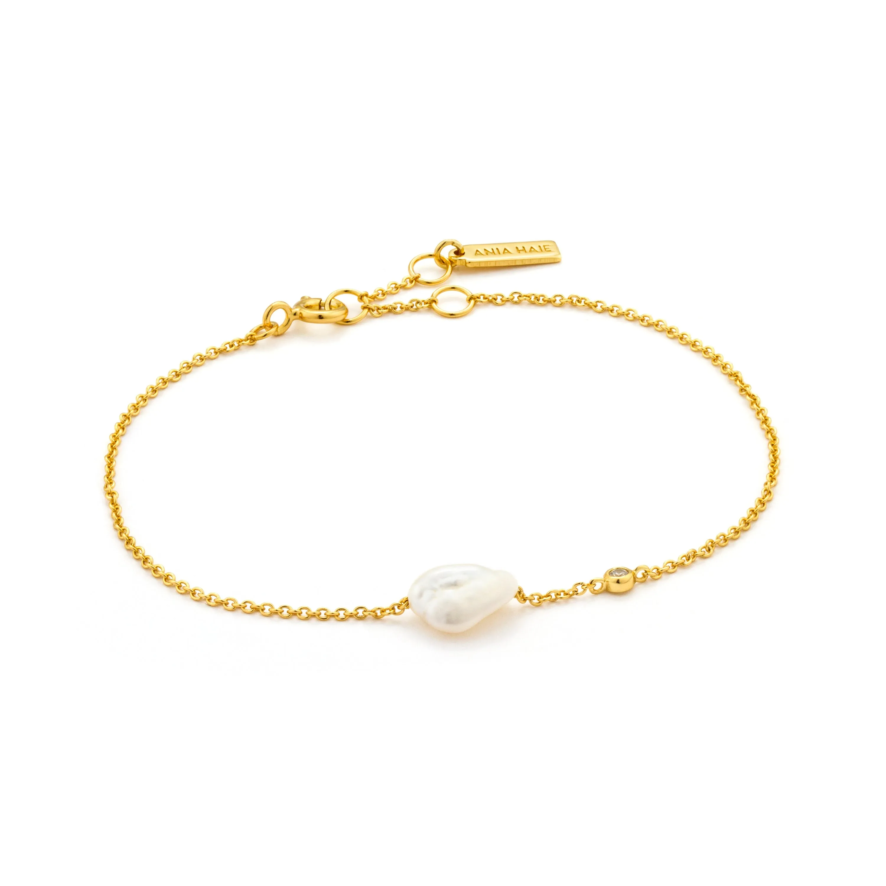 Ania Haie Sterling Silver & Gold Plated Pearl Bracelet