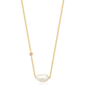 Ania Haie Sterling Silver & Gold Plated Pearl Necklace