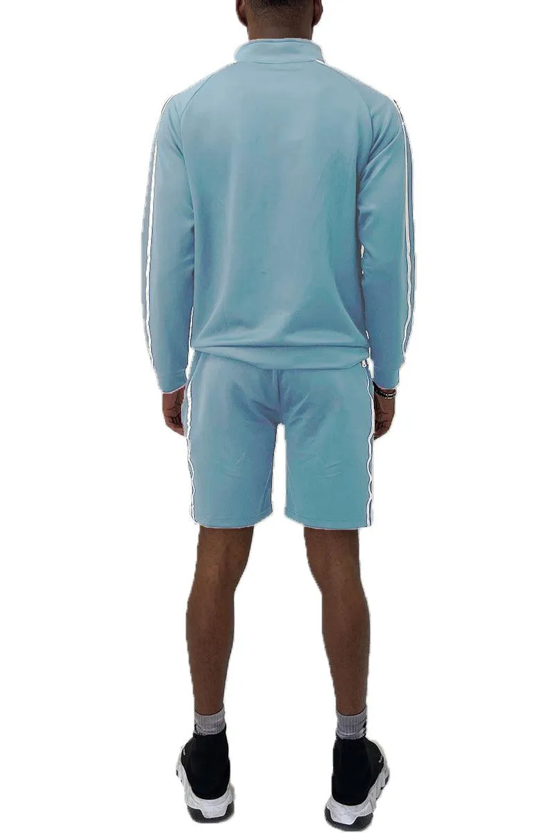 Arctic Blue Jordan Track Jacket Short Set