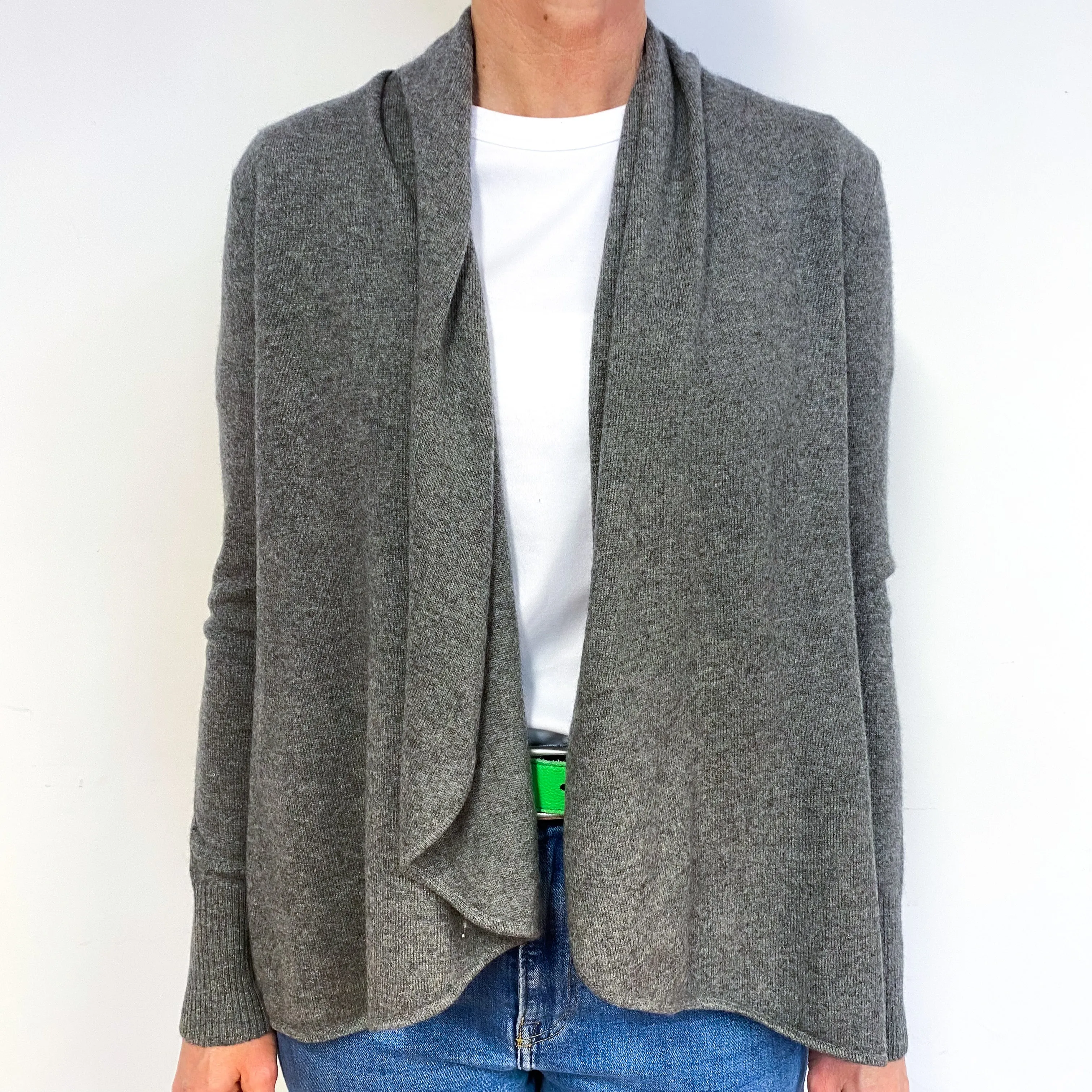 Ash Grey Cashmere Cardigan Medium