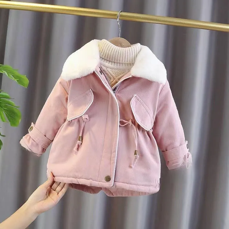 Baby Girl Winter Clothes Cotton-padded Coat Jacket