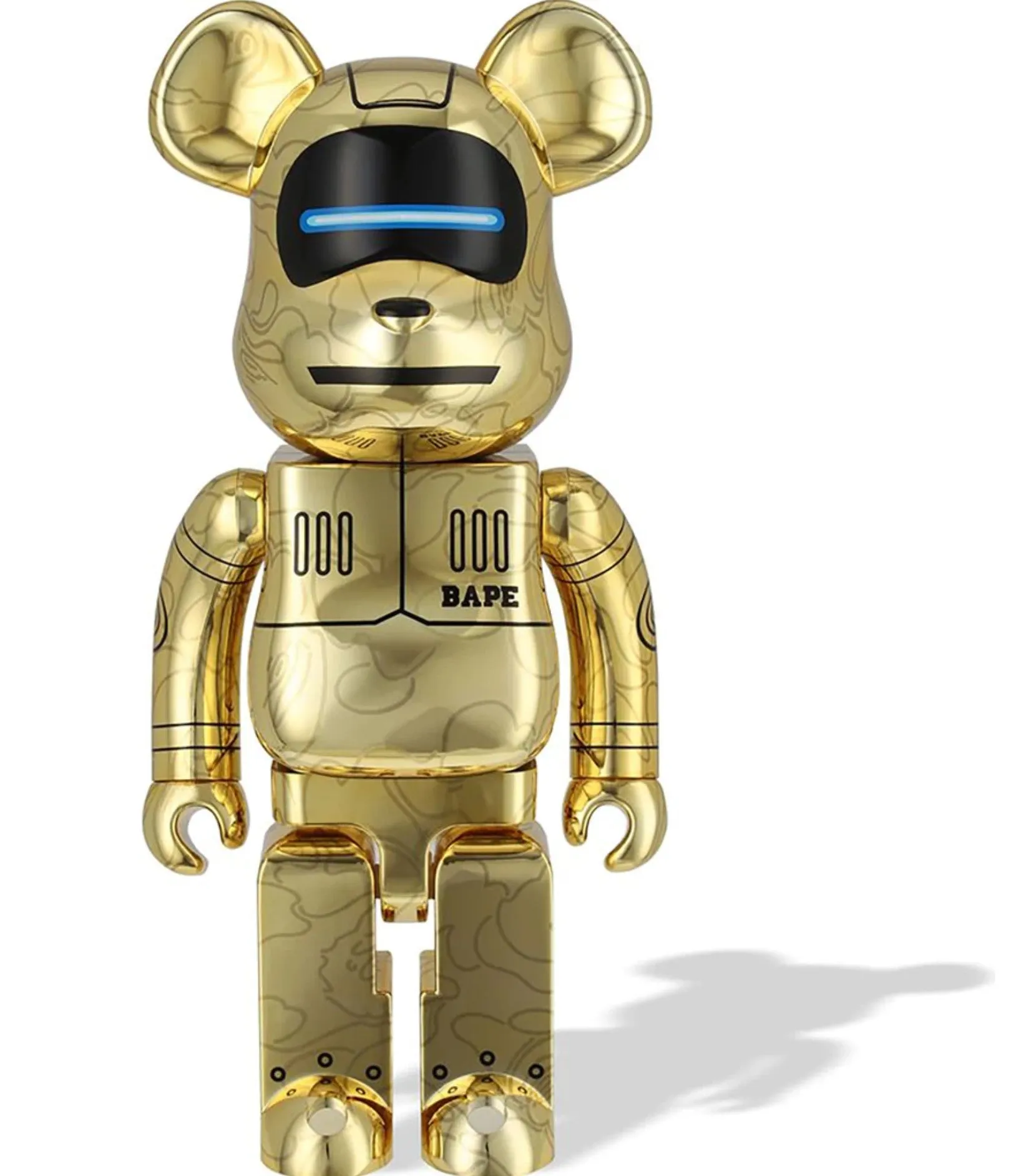 Baby Milo X Hajime Sorayama Gold 1000% Be@rbrick x Bape- A Bathing Ape