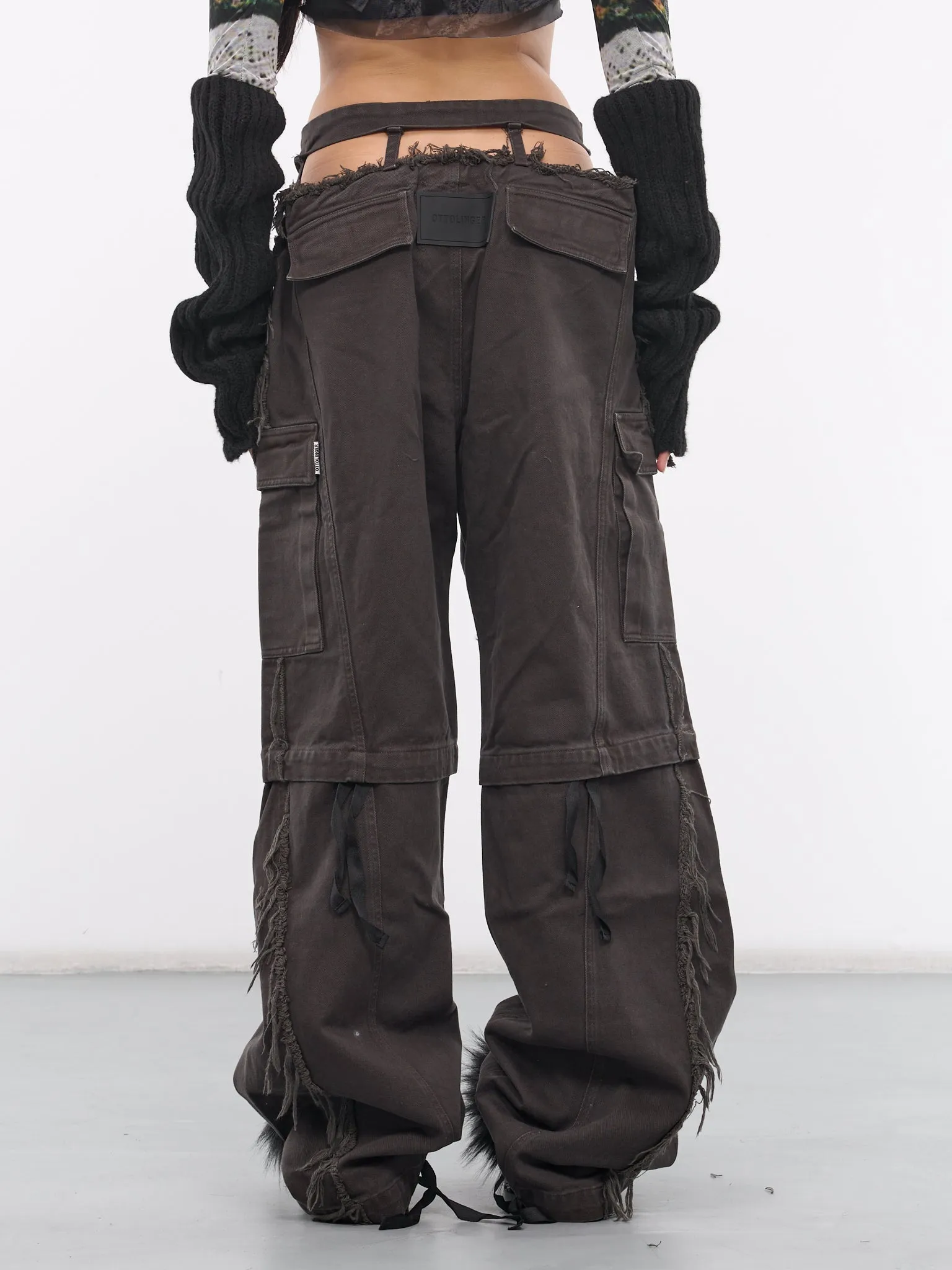 Baggy Cargo Pants (1060801521-DARK-BROWN-CANVAS)