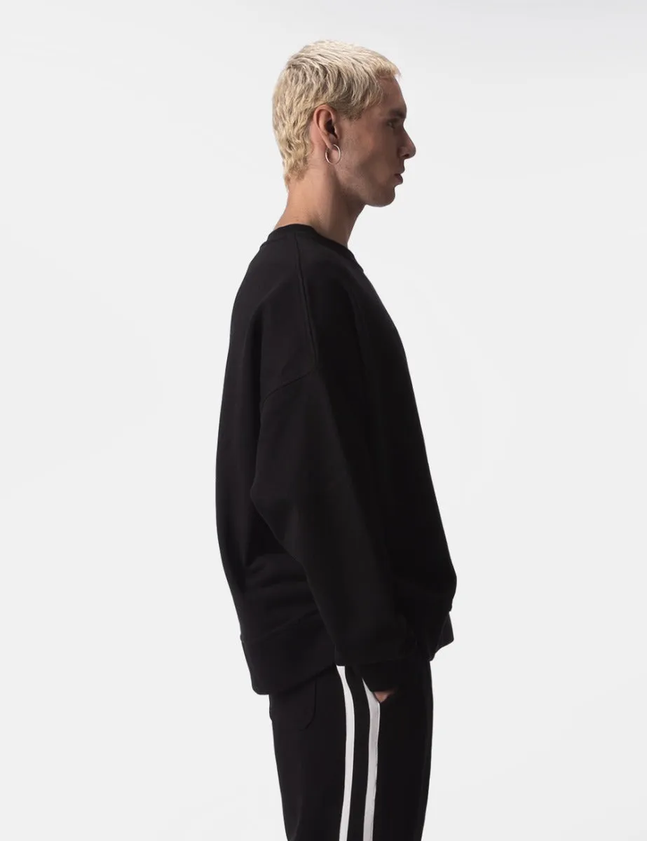 Barcode Berlin Fleece Pullover Drama Black