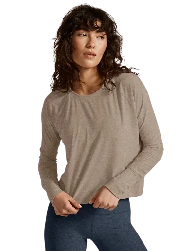 Beyond Yoga Featherweight Daydreamer Pullover - Birch Heather