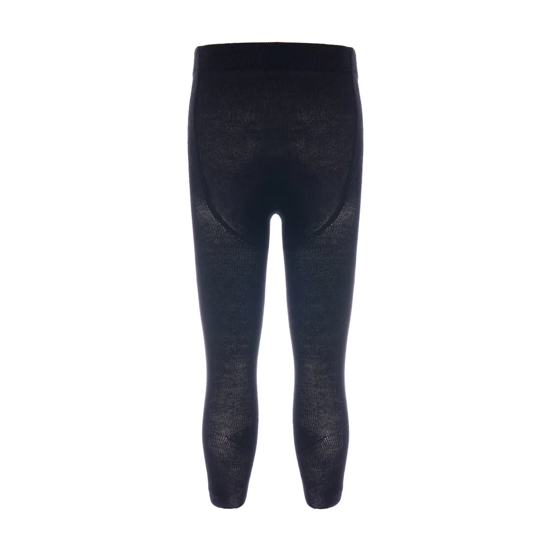 Black Plain Cotton Tights