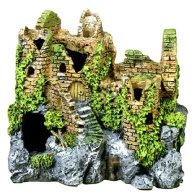 Blue Ribbon Exotic Environments Forgotten Ruins Crumbling Castle Caves Tank Accessory