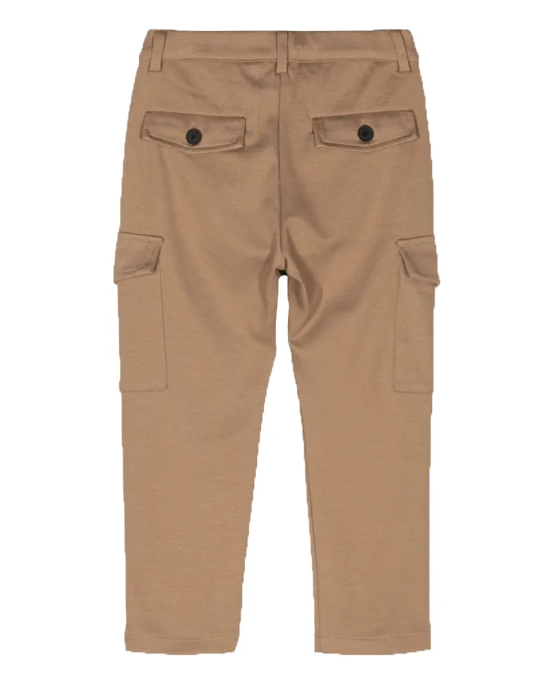 Boys Beige Cargo Pants