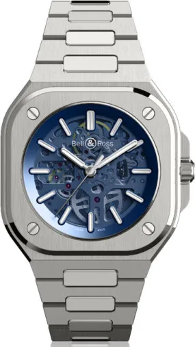 BR Watch BR 5 Skeleton Blue Bracelet Limited Edition