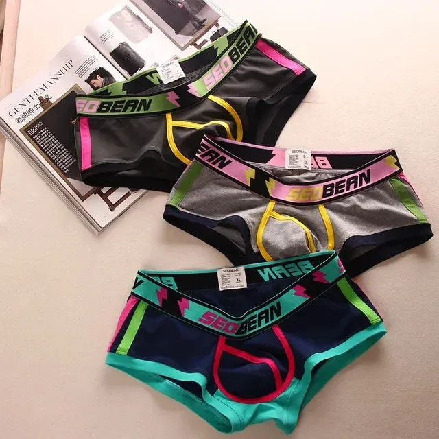 Breathable Cotton Spandex 3Pcs Boxer Set