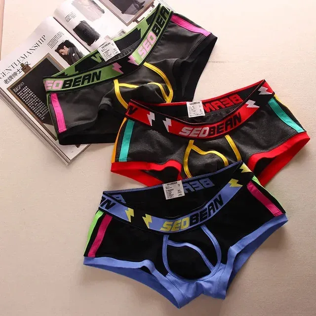 Breathable Cotton Spandex 3Pcs Boxer Set