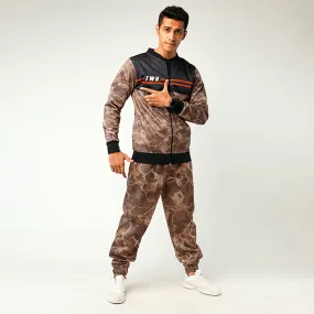 Bronze Camo Jacket And Jogger Pant Track Suit