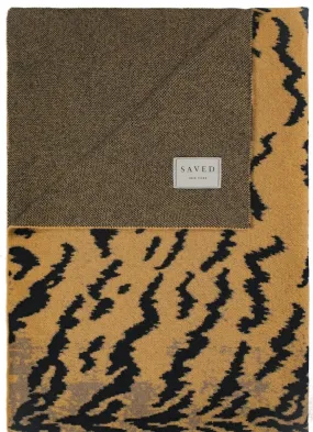 Calabria Mustard Cashmere Throw by Saved New York