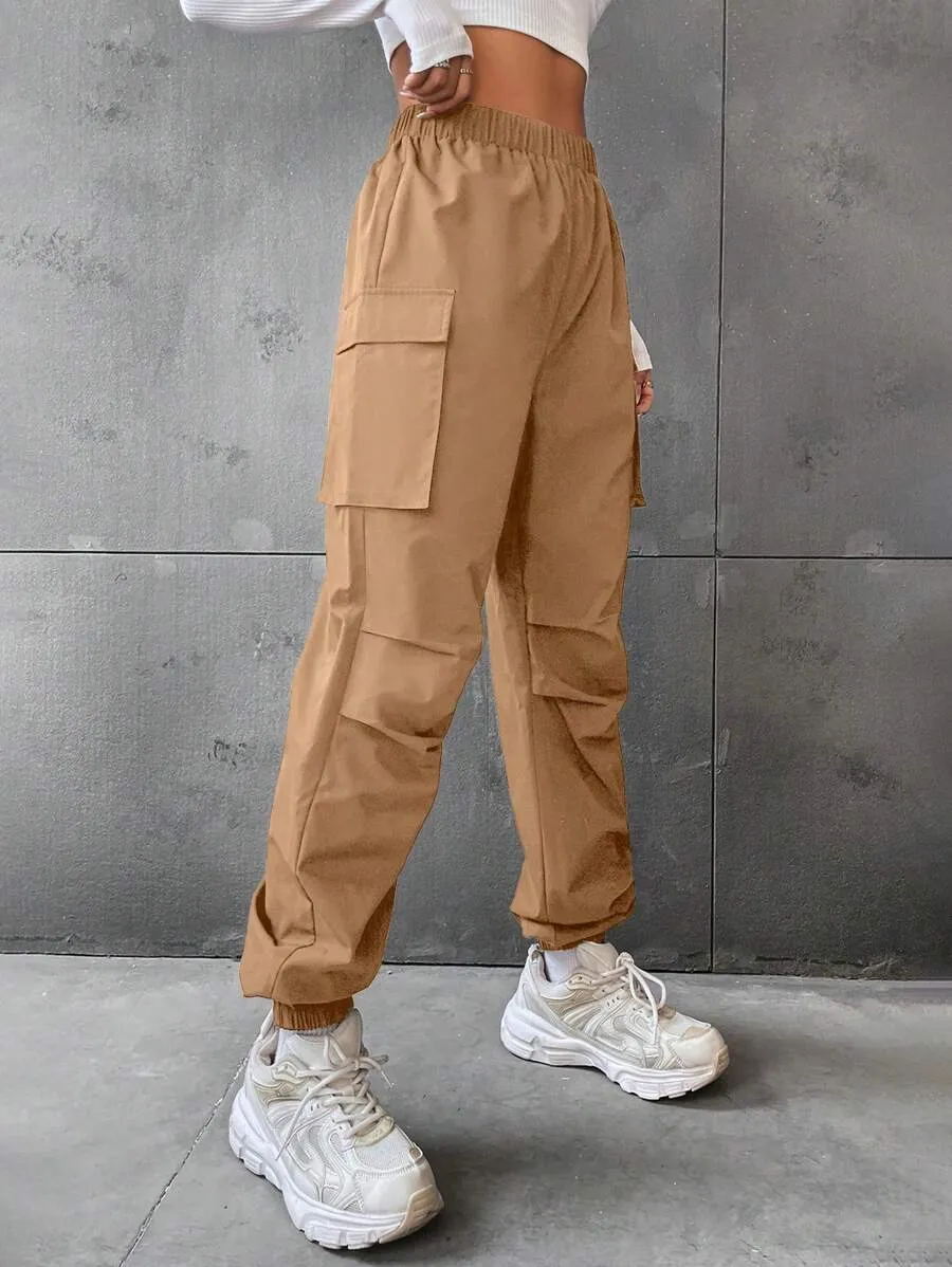 Casual Flap Pocket Side Jogger Pants