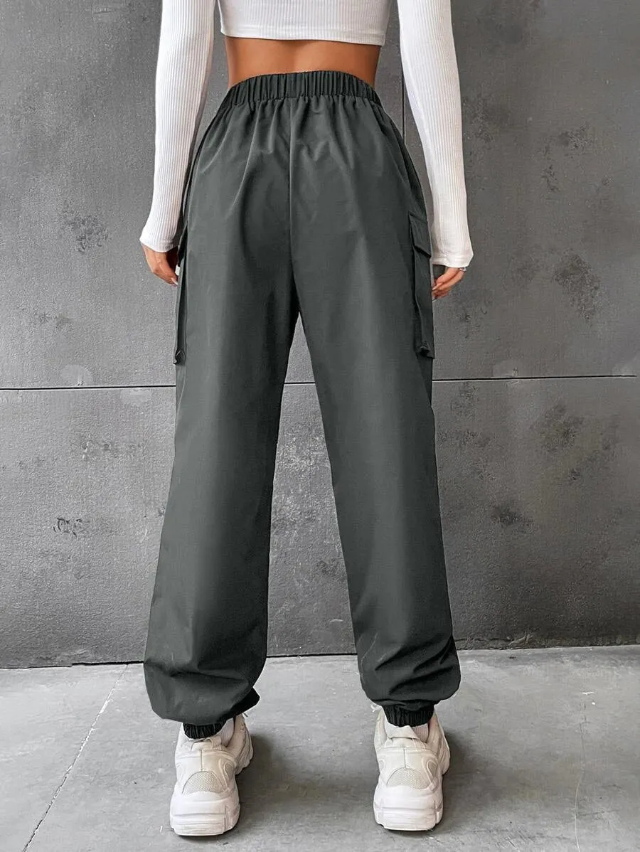 Casual Flap Pocket Side Jogger Pants