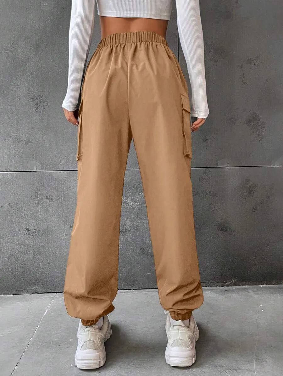 Casual Flap Pocket Side Jogger Pants