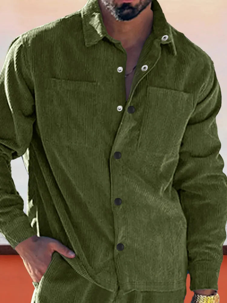 Casual Thermal Corduroy Shirt