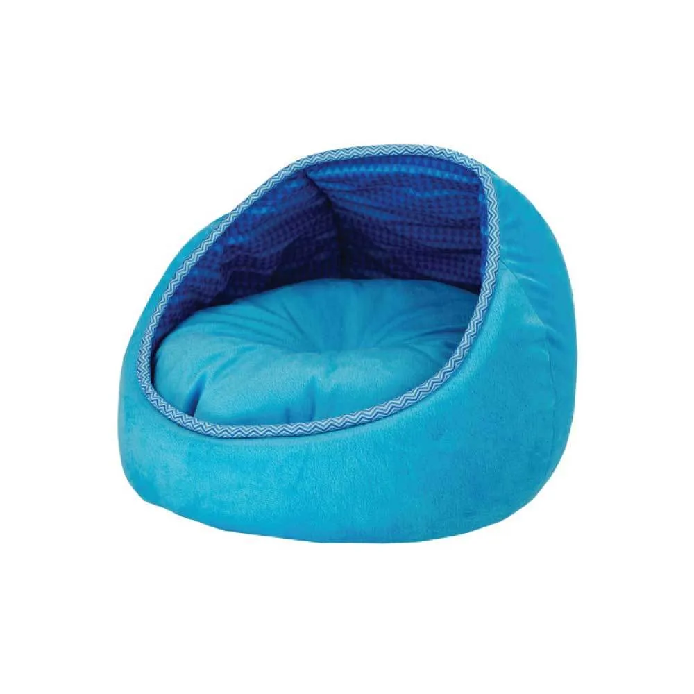 Cat Bed - Monaco Lounge Blue or Pink Fleece Couch Cave Plush Cushion