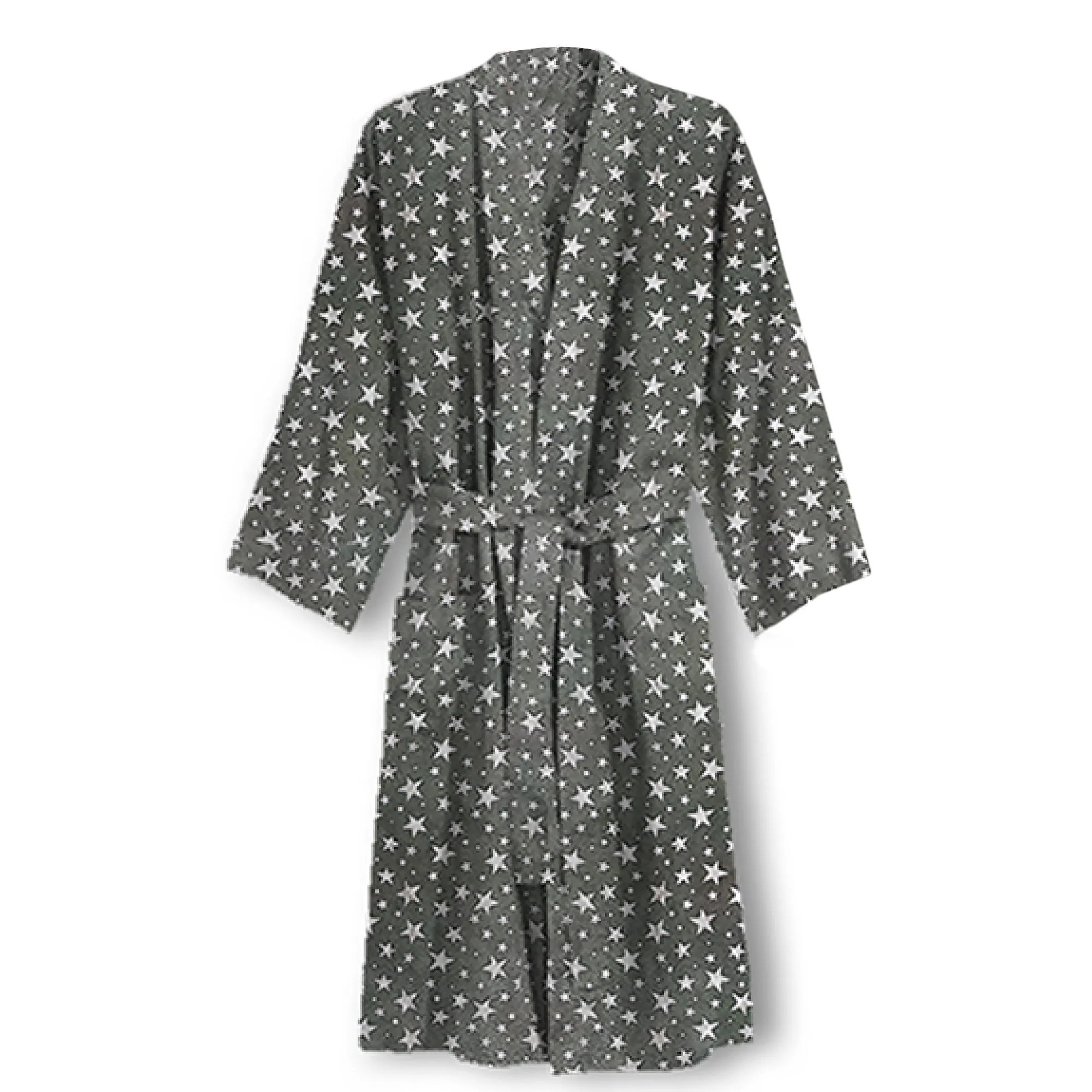 Celeste - Fleece Bathrobe - Grey