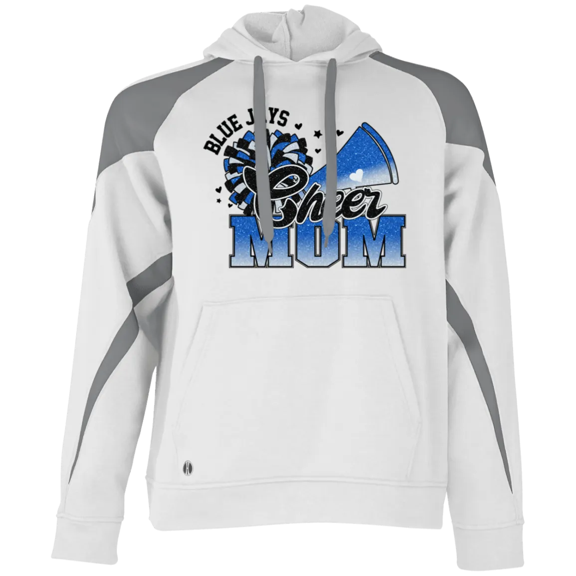 Cheer Mom 229546 Athletic Colorblock Fleece Hoodie