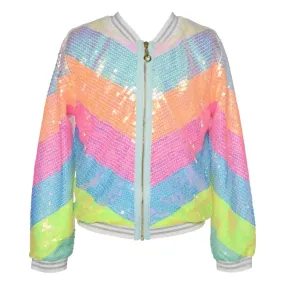 CHEVRON SEQUIN JACKET