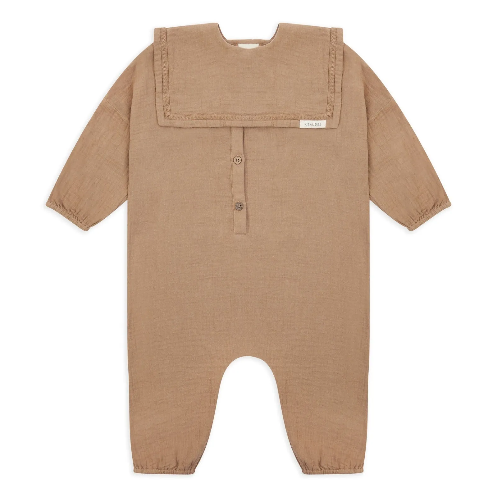 Claude & Co Gauze Jumpsuit and  Collar- Fawn | Claude & Co