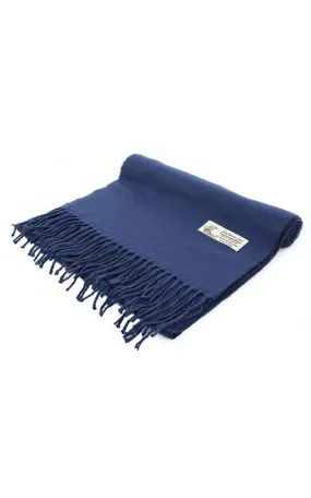 CM19-2 Navy Solid Colors Cashmere Feel Scarf 12-pack