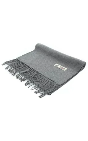 CM19-27 Mid Grey Solid Colors Cashmere Feel Scarf 12-pack