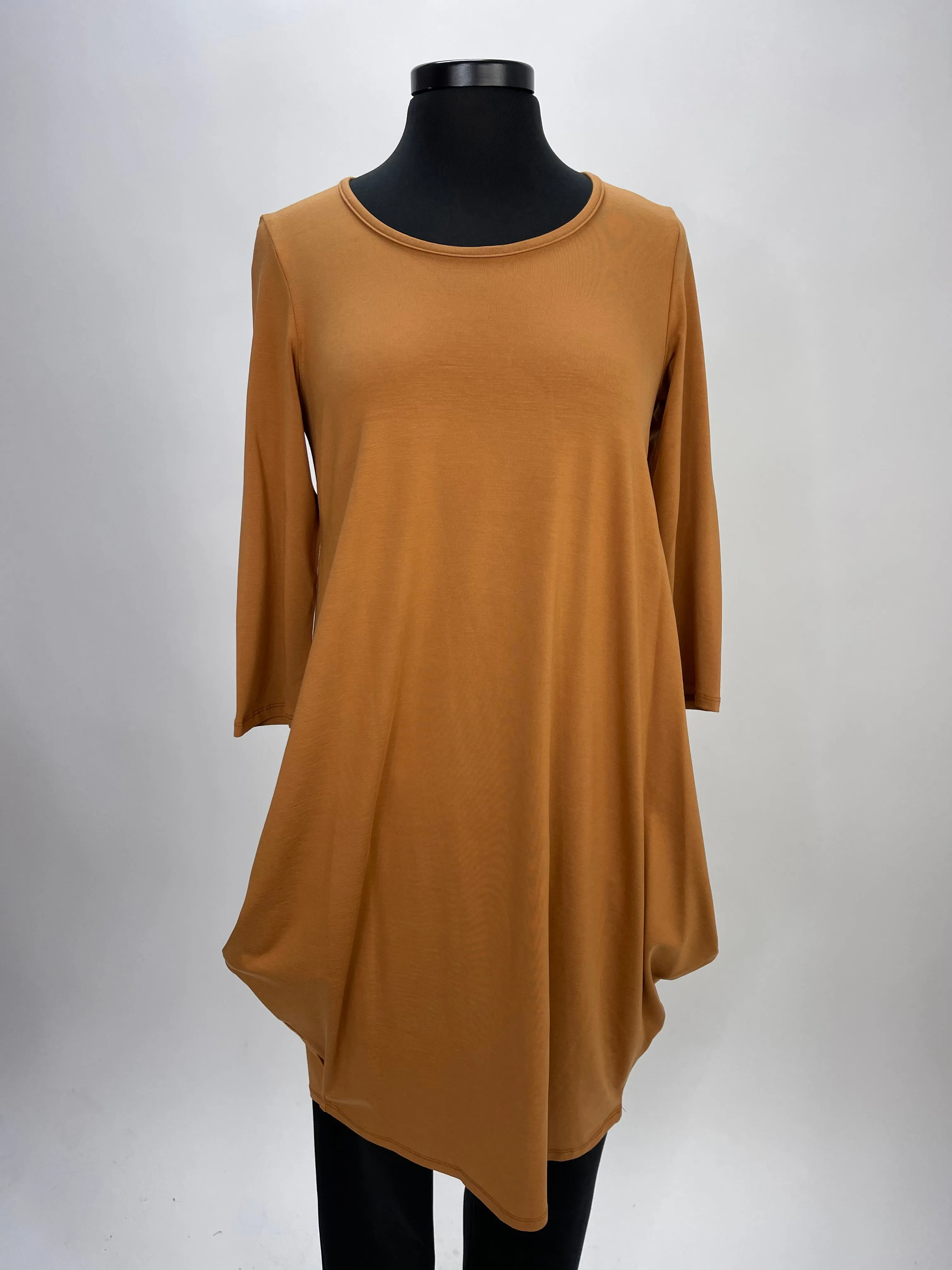 Cognac Long Sleeve Dress